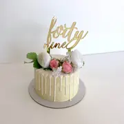 Acrylic Gold 'forty nine' Cake Topper