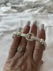 beautiful napier silver tone bracelet