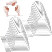 MorningRo 30 Pcs Stainless Steel Bait Pin Combo 4.5" Crab Pots Crabbing Equipment for Rigging Bait in Crab Trap
