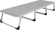 Steel Pipe Foldable Camping Bed with Pulley Single Portable Folding Camping Cot Breathable Folding Guest Bed for Adults
