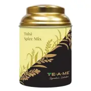 TE-A-ME Tulsi Spice Mix Loose Leaf Tea Tin 50 Grams Tulsi, Cardamom Ginger Spice