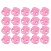 Plastic Spring Cord Locks, 20Pcs Shoe Lace Tie Lock (Pink)