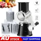 Vegetable Food Rotary Drum Grater Chopper Kitchen Manual Slicer Fruit Cutter AU