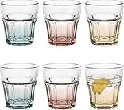 [TREND FOR HOME] Cocktail Glasses Large Drinking Glass Cuba Libre Glasses 280 ml Set of 6 Cocktail Highball Water Glasses Set XXL Tumblers Retro Design Gigi Collection Watercolour Ombre Hand Wash