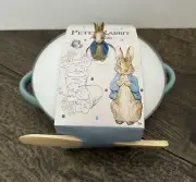 The World Of Peter Rabbit Pot / Dish / Bowl With Wooden Spoon NWT