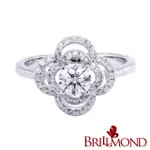 【BRILLMOND JEWELRY】GIA 50分 D/VS2 18K金美麗光芒鑽戒(GIA D/VS2 八心八箭)