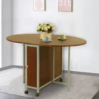 在飛比找樂天市場購物網優惠-《C&B》橢圓折疊多用途蝴蝶桌(不含四張椅子)