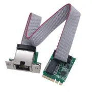 Mini PCIe Expansion LAN Card 1000M M.2 A+E Key 1x RJ45 Port for Desktop Computer