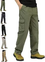 Adorlina Flex Cargo Pants for Men Flexrover, Ultra Comfort Flex Fit Multi-Pocket Durable Pants, Durable and High Stretch