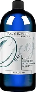 Rosehip Oil for Face, Rose Oil for Face, Rose Hip Oil Organic for Face, Organic Rosehip Oil, 100% Pure Unrefined Cold Pressed All Natural for Hair Skin Face Body Nails Jojoba Oil - 32 Oz