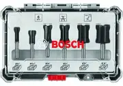 BOSCH RBS006SBS 6 pc Carbide-Tipped Router Bit Set 1/4"