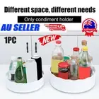 360 Rotating Round Spice Storage Rack Tray Turntable Kitchen Holder OrganizerDY