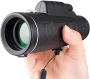 High Power Portable Monocular Telescope, Waterproof and Anti-Fog Prism, Zoom, Fully Versatile Optical Glass Lens with Coating, Phone Clip and Tripod, Ideal for