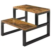 Wooden Step Stool 2 Steps Toddler Kids Step Stool for Kitchen Bathroom Toilet