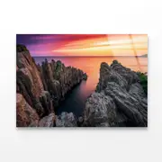 Tojinbo Cliffs at Dusk Print 100% Australian Made 150 x 100cm (Acrylic)