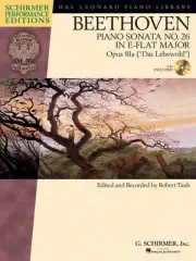 Beethoven Sonata No 26 E-flat Major Opus 81a Das Lebewohl Piano Schirmer Book CD