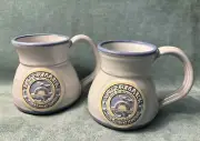 Wittman Maryland Bed & Breakfast Watermark Deneen Pottery 2 Handthrown Mugs