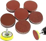 60 pcs Sanding Disc Pad,100-2000 Grit Sanding Paper,2 Inch Alumina Sanding Pads for Drill Grinder Rotary Tools Die Grinder Accessories(60pcs)