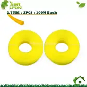2 Rolls 2.7mm x 100M Weed Whacker Square String Trimmer Line Whipper Snipper