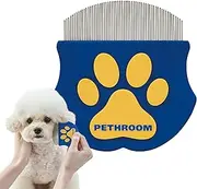 [PETHROOM] Professional Eye Comb for Pets | Stainless Steel Tear Stain Remover for Cats & Dogs | Gentle Round-Head Grooming Tool | Compact & Portable for Eye Gunk Removal