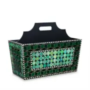 MACKENZIE CHILDS VINTAGE BUTTONS MAGAZINE RACK BNIB