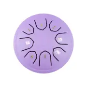 Steel Tongue Drum 4 Inch 8 Notes C Percussion Instrument Portable Balmy H5A3