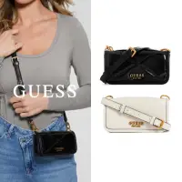 在飛比找momo購物網優惠-【GUESS】經典縫線LOGO斜背包(兩色任選)