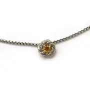 New DAVID YURMAN 8mm Petite Infinity 17" Pendant Birthstone Necklace in Citrine