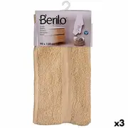Bath Towel 90 x 150 Cm Cream 3 Units