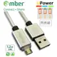 【amber】micro USB支援快充QC3.0/2.0鋁合金炫彩智慧發光心跳燈正反通用設計快充線 (6.9折)