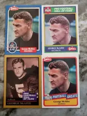 George McAfee HOF - NICE 4 CARD LOT Chicago Bears / Duke Blue Devils