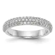 14k White Gold Real Diamond Band Ring