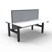 1800Mm Workstation With Screen Natural White And Black