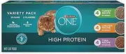 Purina ONE Natural, High Protein Wet Cat Food Variety Pack, True Instinct Turkey, Chicken & Tuna Recipes - (2 Packs of 12) 3 oz. Cans