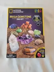National Geographic Mega Gemstone Dig Kit – Dig Up 15 Real Gems NEW