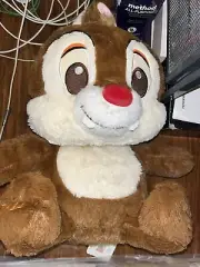 Disney Store Chip & Dale Plush 12” Chipmunk Stuffed Animal Red