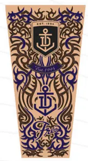 Fremantle Dockers AFL Youth Tattoo Sleeve