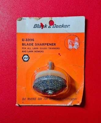 BLACK & DECKER U-3306 BLADE SHARPENER For Lawn Edger/Trimmers & Lawn Mowers- NEW