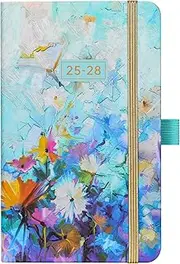 2025-2028 Pocket Planner/Calendar - 3 Year Monthly Planner 2025-2028, July 2025 - June 2028, 6.3" x 3.8", 60 Notes Pages, Inner Pocket, Pen Loop, Elastic Closure, Perfect Organizer for Purse