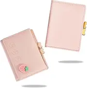 [MisFun] Women's Small Purse Fruit Credit Card Holder with Coin Compartment, PU Leather Small Purse Women, Cute Purse Girls, Small Triple Foldable Wallet with Snap Closure, Pink, 8,5 x 10,5 x 3 cm,