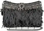 [MARY FRANCES] Shimmy, Black Crossbody Handbag, Black
