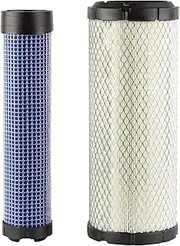 46671&46672 Engine Air Filter Kit Inner Outer Fit for John Deere Skid Steer 240 250 270 CT322 317 Case 40XT 60XT 70XT 75XT 85XT 1840 1845C 435 445 445CT Kubota SVL75 SVL75-2 SVL75C SVL75C-2