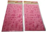 2 New Daiso X Disney Mickey Mouse & Friends Halloween Plastic Table Cloth Pink