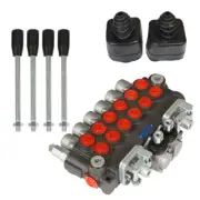 SAE 6 Spool 11 GPM Hydraulic Backhoe Directional Control Valve 2 Joysticks