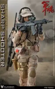 1/6 Soldier Action Figure Sniper Sharp Shooter Female Doll FlAGSET FS-73051