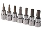 Sidchrome 7-PIECE A/F 3/8'' DRIVE IN-HEX SOCKET SET SCMT13456 Chrome Vanadium