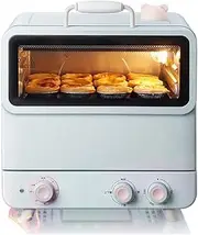 20L Mini Steam Oven Adjustable Temperature 100-250 ℃ and 60 Minutes Timer Multifunctional Household Steam Oven Integrated Machine Double-Layer Tempered Glass Door Built-in Lighting 1200W/12559
