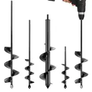 MAZING Auger Drill Bit for Planting, 4Pcs Garden Ground Earth Spiral Drill Bi...