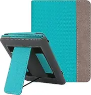 WALNEW Stand Case for 6” All-New Kindle 11th Gen 2024/2022(Model No. C2V2L3, RS23CV), PU Leather Book Cover with Two Hand Straps and Auto Wake/Sleep Only for Kindle 11th Generation 2024/2022 Released