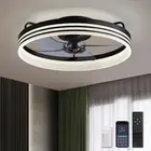 Ceiling Fans with Lights, Flush Mount Ceiling Fan with Lights and Remote, 6 W...